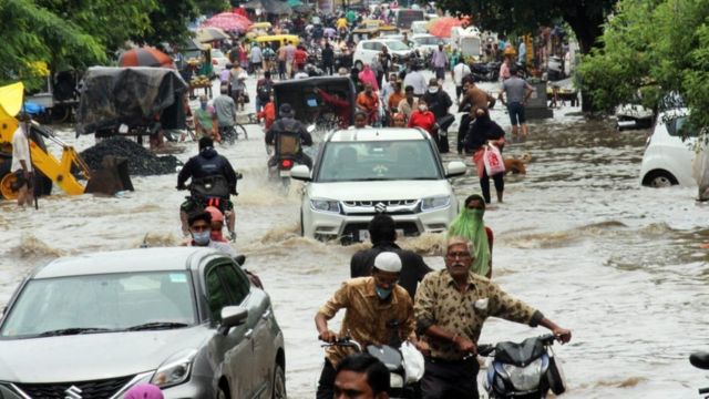 Gujarat recorded more than 56 percent of the maximum rainfall so far
