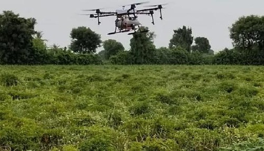 Initiative for farmers of Gujarat! Spraying of medicine in the field will be done with the help of drones