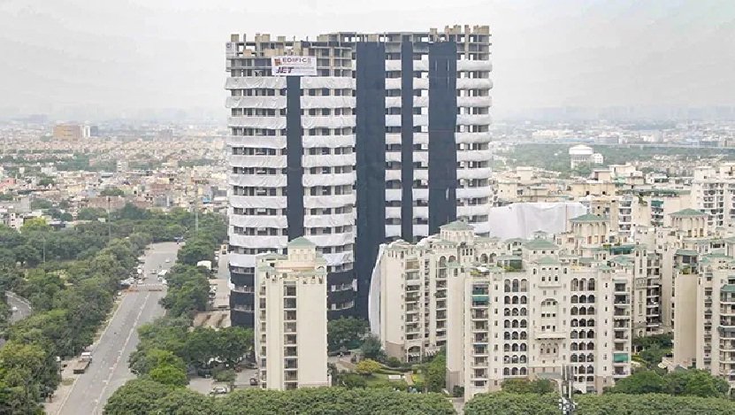 Just push a button and Noida Supertech Twin Towers will collapse! This will be the first such event in India