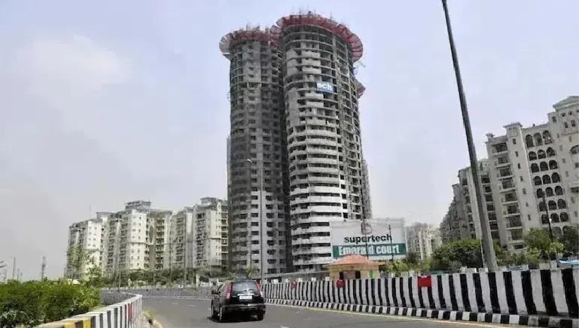 Just push a button and Noida Supertech Twin Towers will collapse! This will be the first such event in India