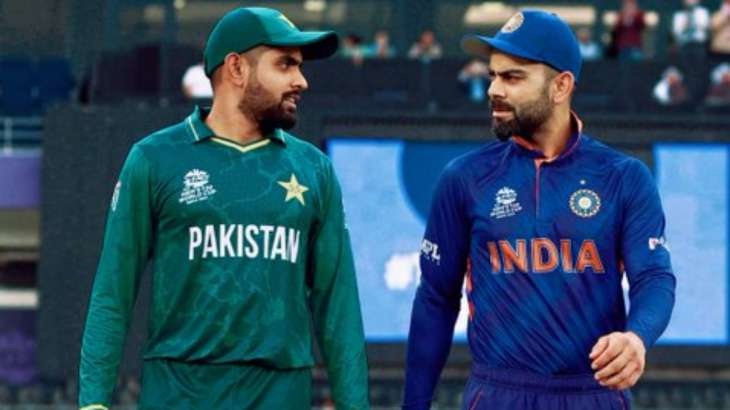 Before the match against Pakistan, Kohli and Babar Azam met