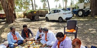 “અન્ન ભેગા એના મન ભેગા” મુળુભાઈ બેરાની ઉપસ્થિતીમાં ખંભાળીયા શહેર ભાજપની ટિફિન બેઠક યોજાઈ