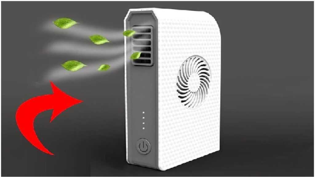 Enjoy cool air while charging your phone with this power bank