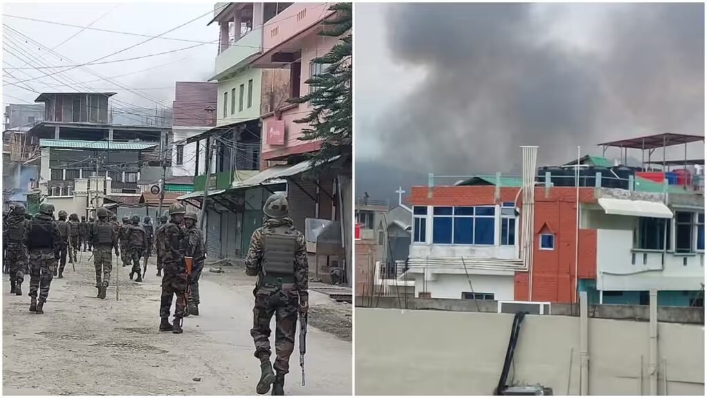 Manipur Violence: An attempt to attack the house of the Chief Minister of Manipur, security forces thwarted the courage of the mob