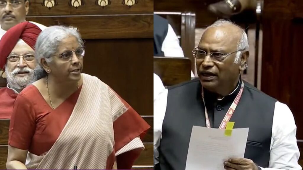 Women's Reservation Bill: Loud debate between Malilkarjun Kharge and Nirmala Sitharaman in Rajya Sabha, know the whole matter