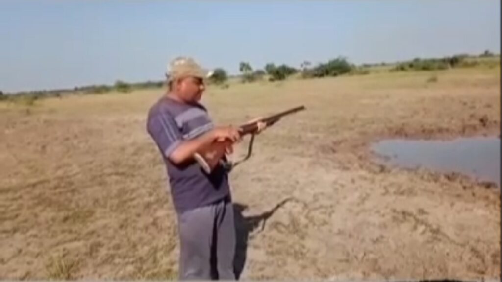 The man who shot a weapon in the vicinity of Dhrangada village and circulated the video is in police custody.