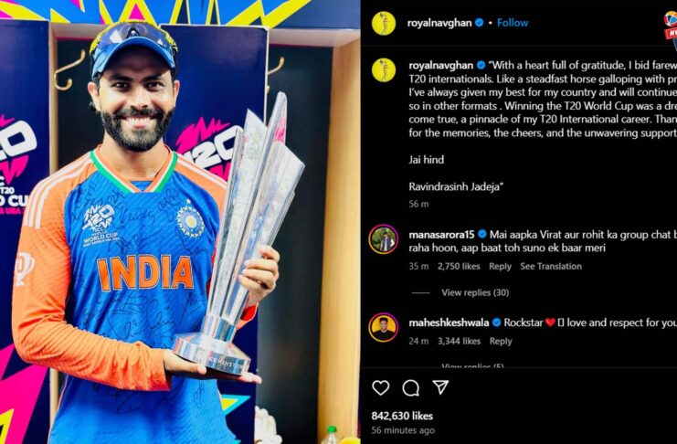 રોહિત-વિરાટ બાદ રવીન્દ્ર જાડેજાએ T20 માંથી લીધો સંન્યાસ, કહ્યું- યાદો, ઉત્સાહ અને અતૂટ સમર્થન માટે આભાર