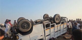 અમરેલીમાં યાત્રાળુઓને લઈ જતો બોલેરો પલટ્યો, 15થી વધુ લોકો ઘાયલ